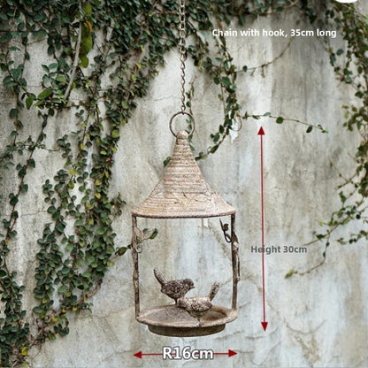 Vintage Metal Bird Feeder for Garden