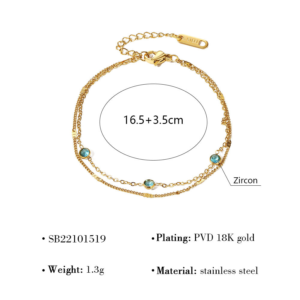 Vintage Multi-layer Flower Moon Diamond Bracelet