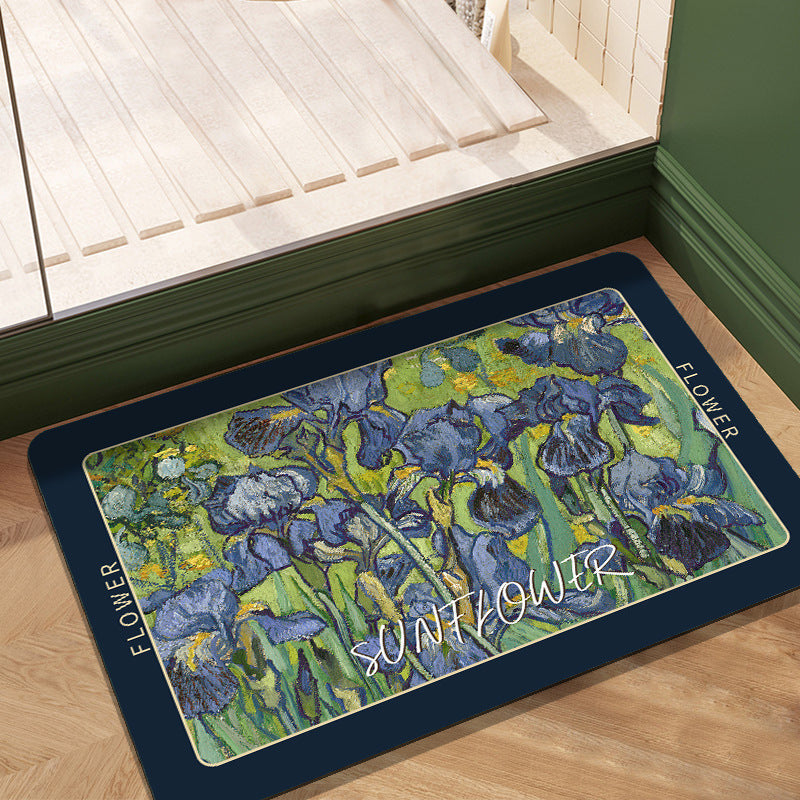 Vintage Oil Painting Diatom Mud Bath Mat