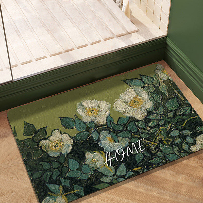 Vintage Oil Painting Diatom Mud Bath Mat