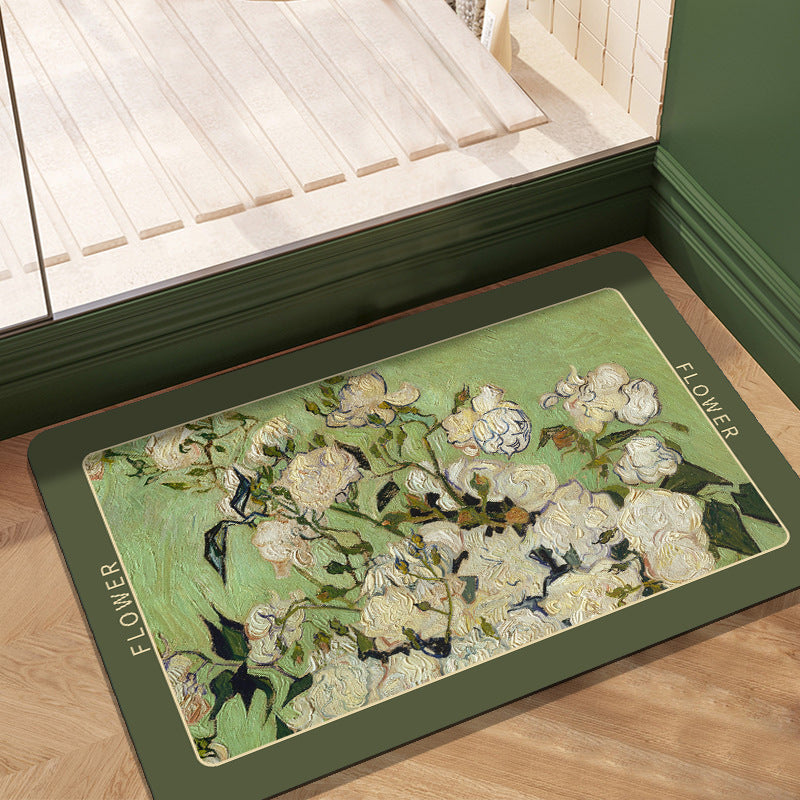 Vintage Oil Painting Diatom Mud Bath Mat