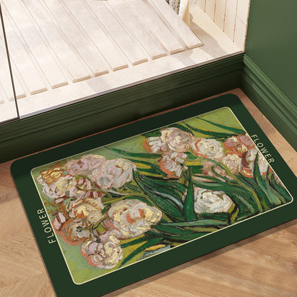 Vintage Oil Painting Diatom Mud Bath Mat
