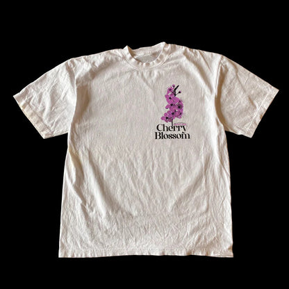 Vintage Peach Print Cotton T-shirt Y2k Kawaii Casual Tee
