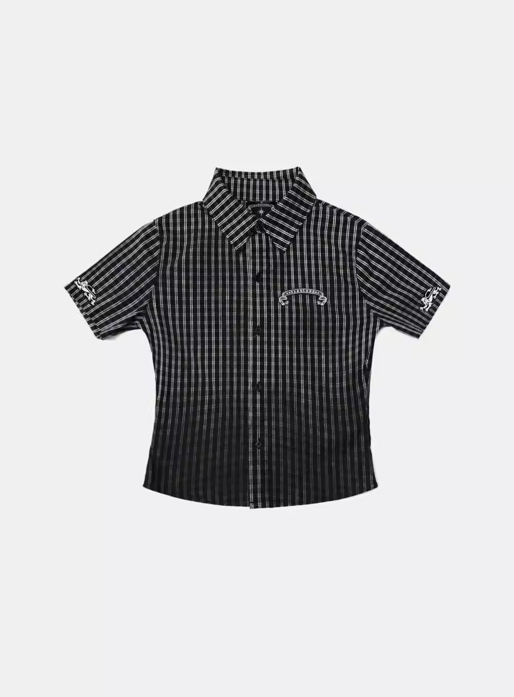 Vintage plaid distressed shirt
