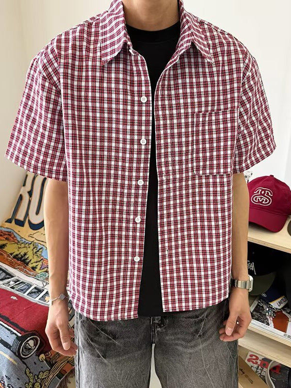 Vintage Plaid Short Sleeve Shirt