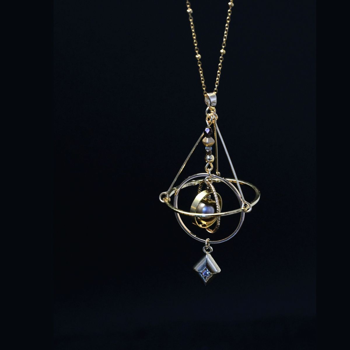 Vintage Planetary Movement Necklace