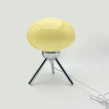 Vintage Pleated Glass Table Lamp USB Bedside Lighting
