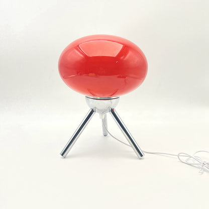 Vintage Pleated Glass Table Lamp USB Bedside Lighting