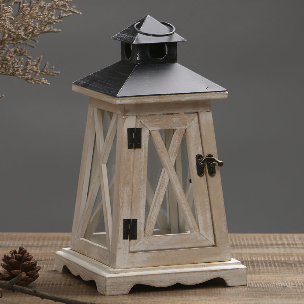 Vintage Portable Iron Candle Lantern