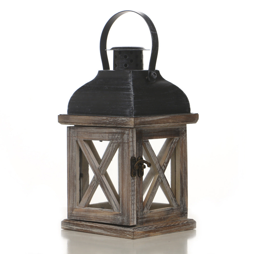 Vintage Portable Iron Candle Lantern
