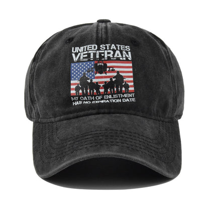 Vintage Print Cotton Baseball Cap