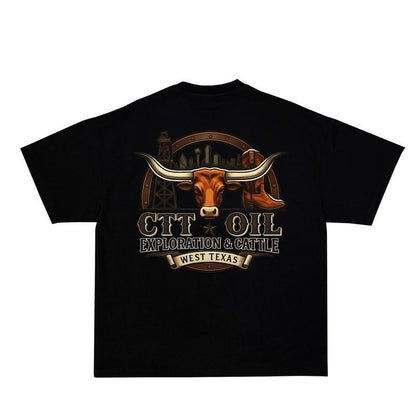 Vintage Print Cotton T-shirt