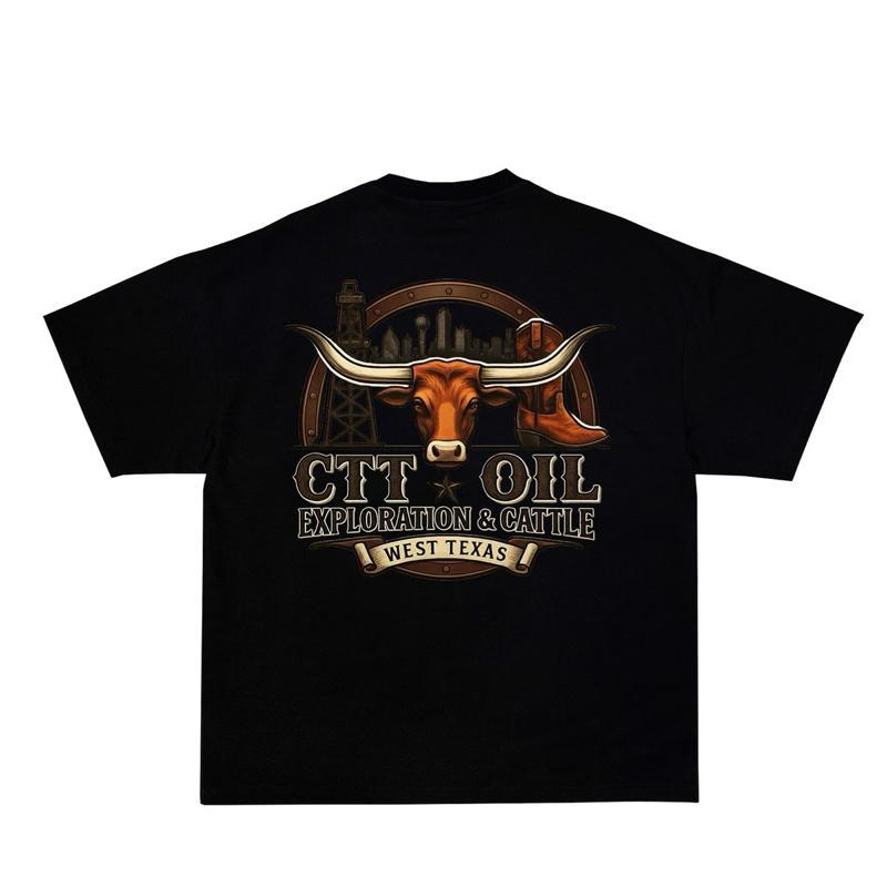 Vintage Print Cotton T-shirt
