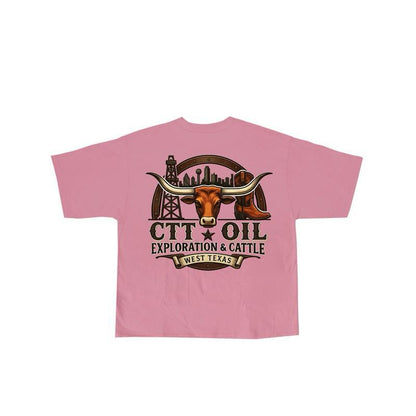 Vintage Print Cotton T-shirt