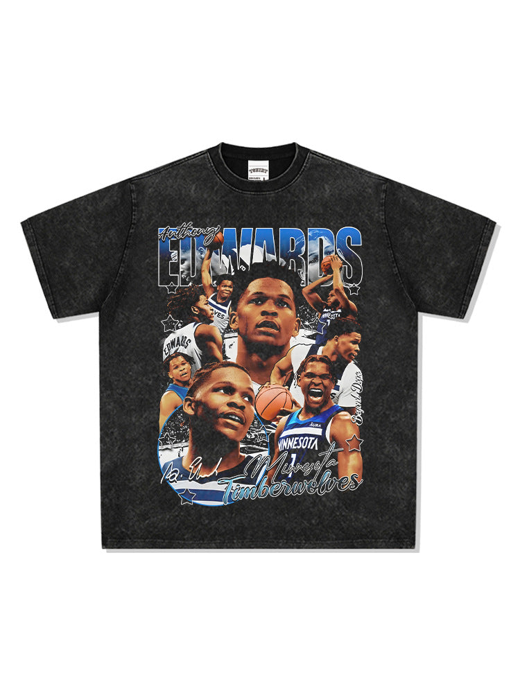 Vintage Print Cotton T-shirt