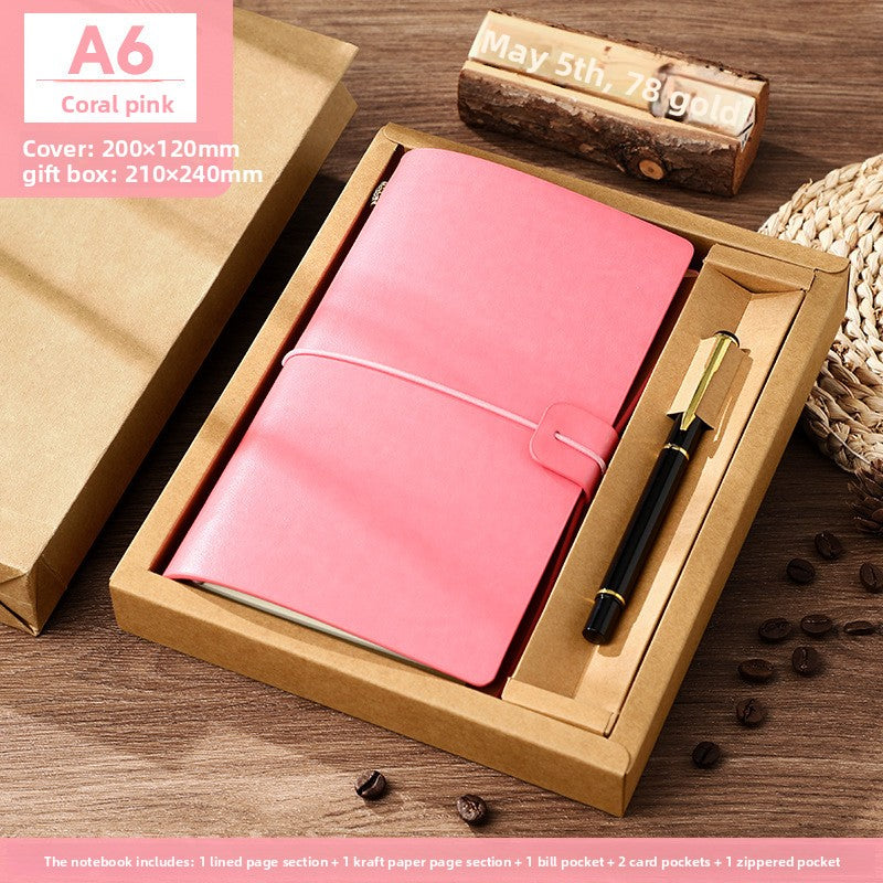 Vintage PU Leather A6 Notebook