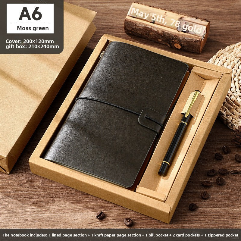 Vintage PU Leather A6 Notebook