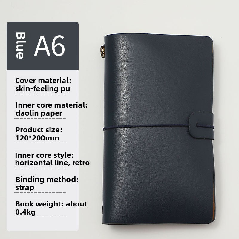 Vintage PU Leather A6 Notebook
