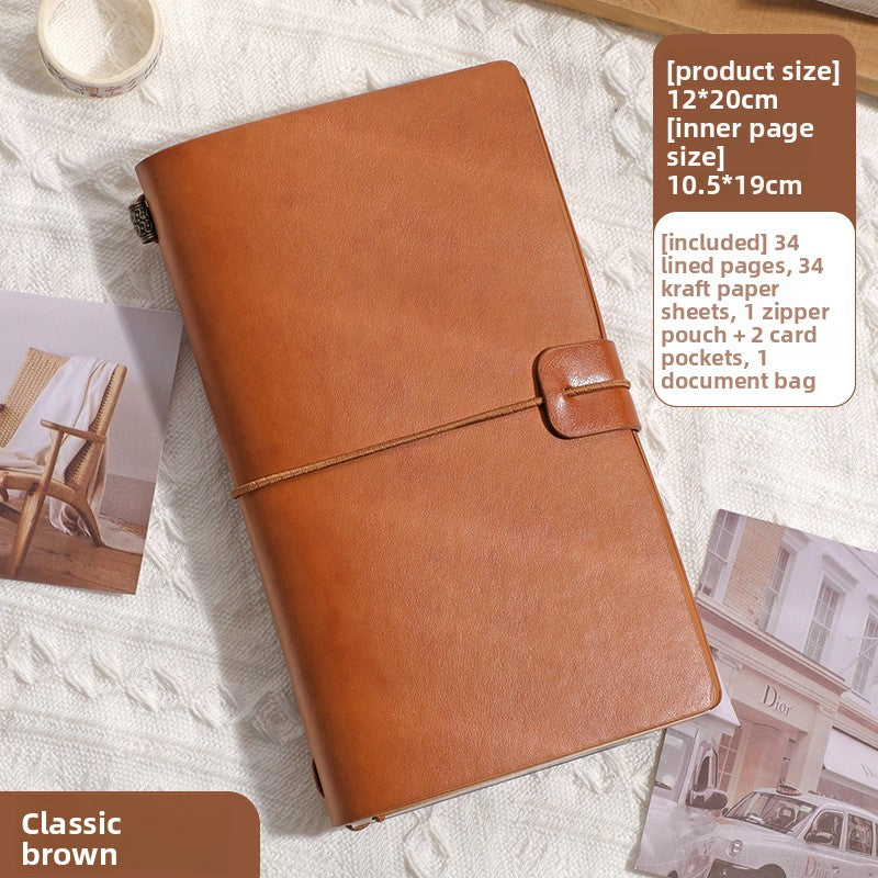 Vintage PU Leather A6 Notebook