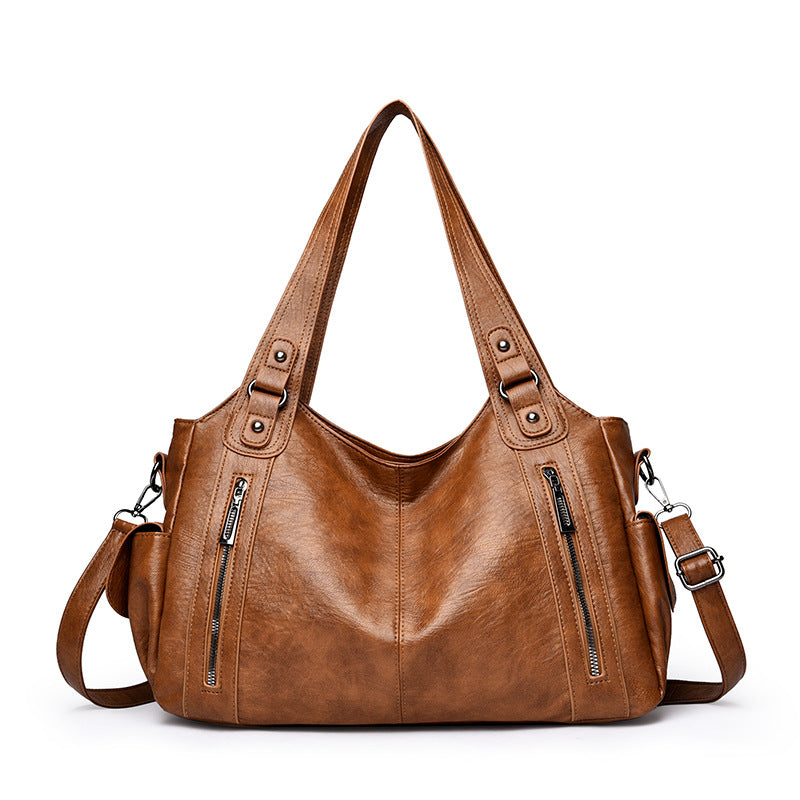 Vintage PU Tote Bag with Rivets