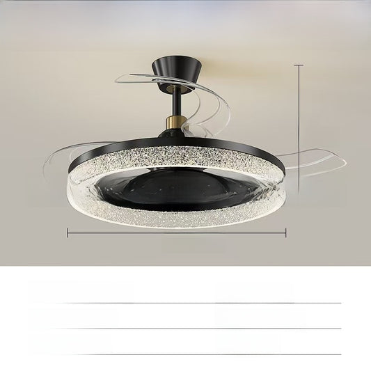 Vintage Rattan Ceiling Fan with Light
