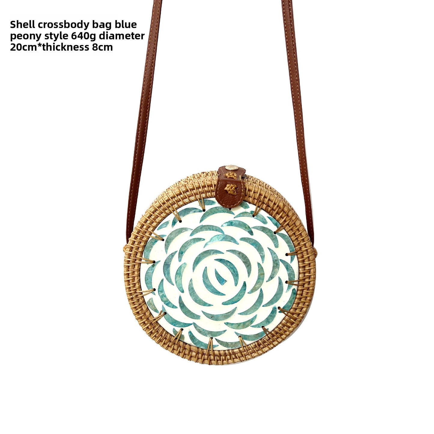 Vintage rattan crossbody bag