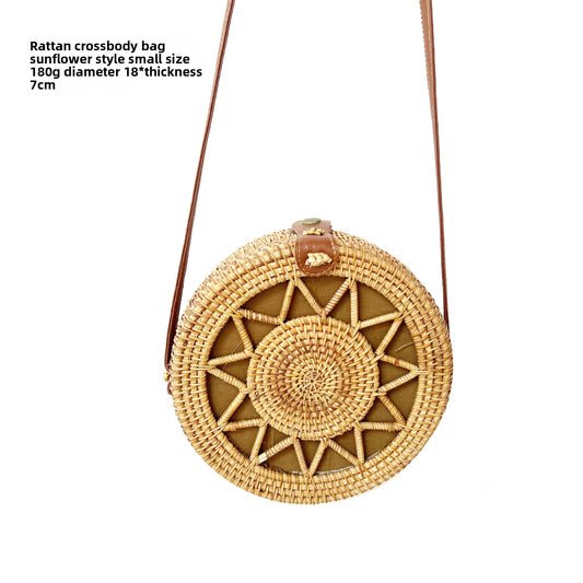 Vintage rattan crossbody bag