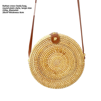 Vintage rattan crossbody bag