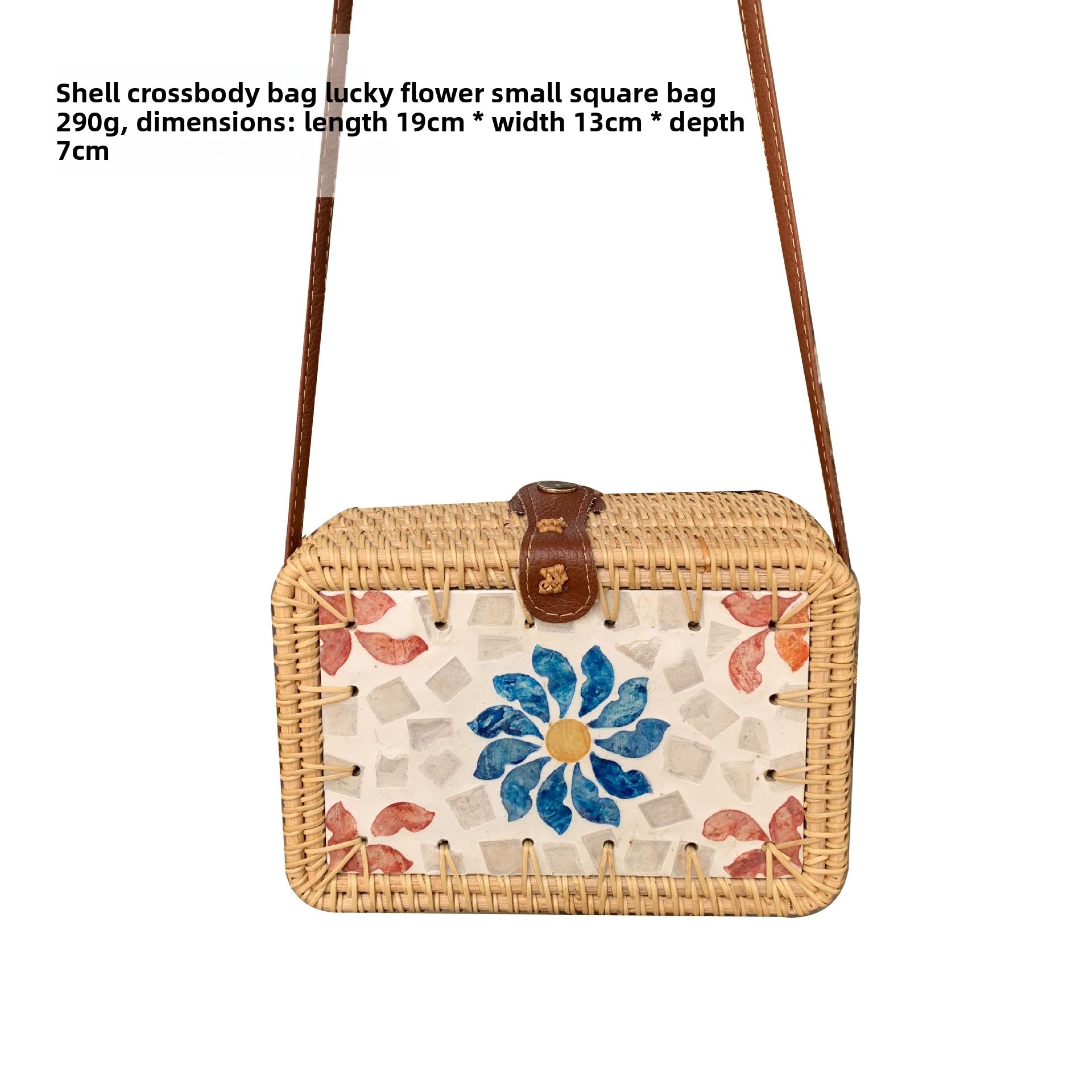 Vintage rattan crossbody bag