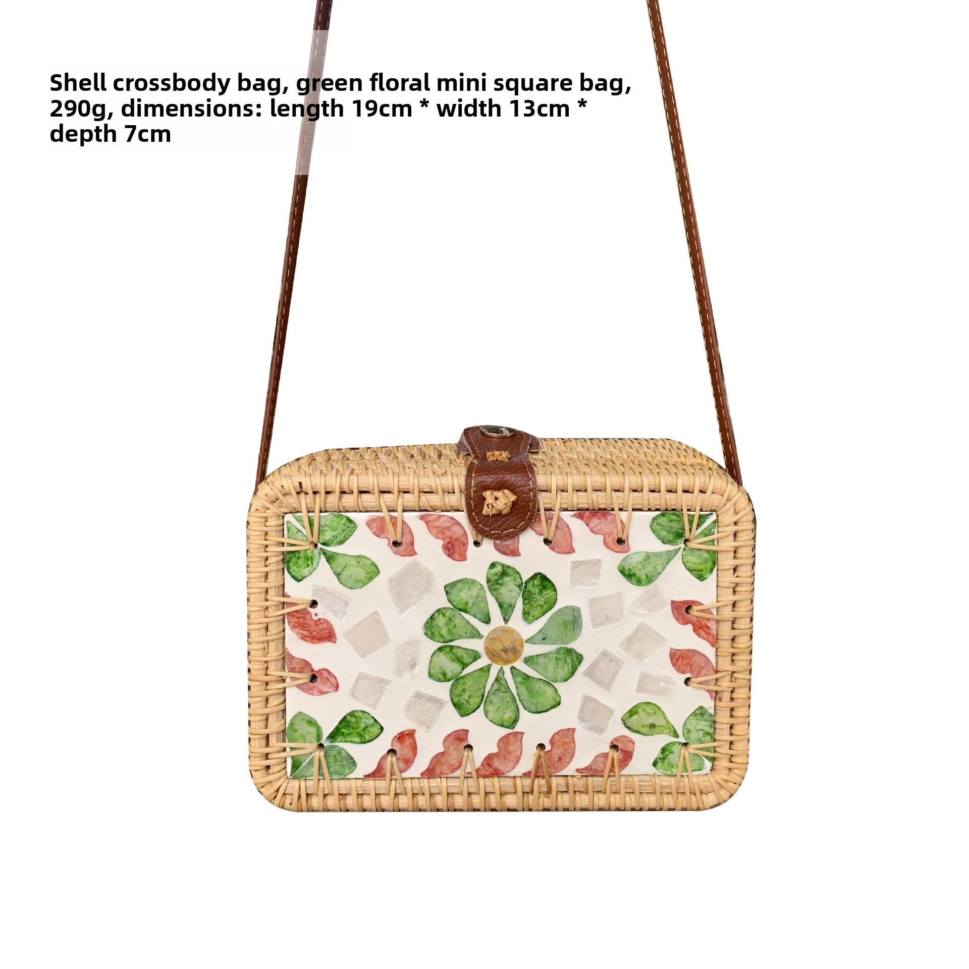 Vintage rattan crossbody bag