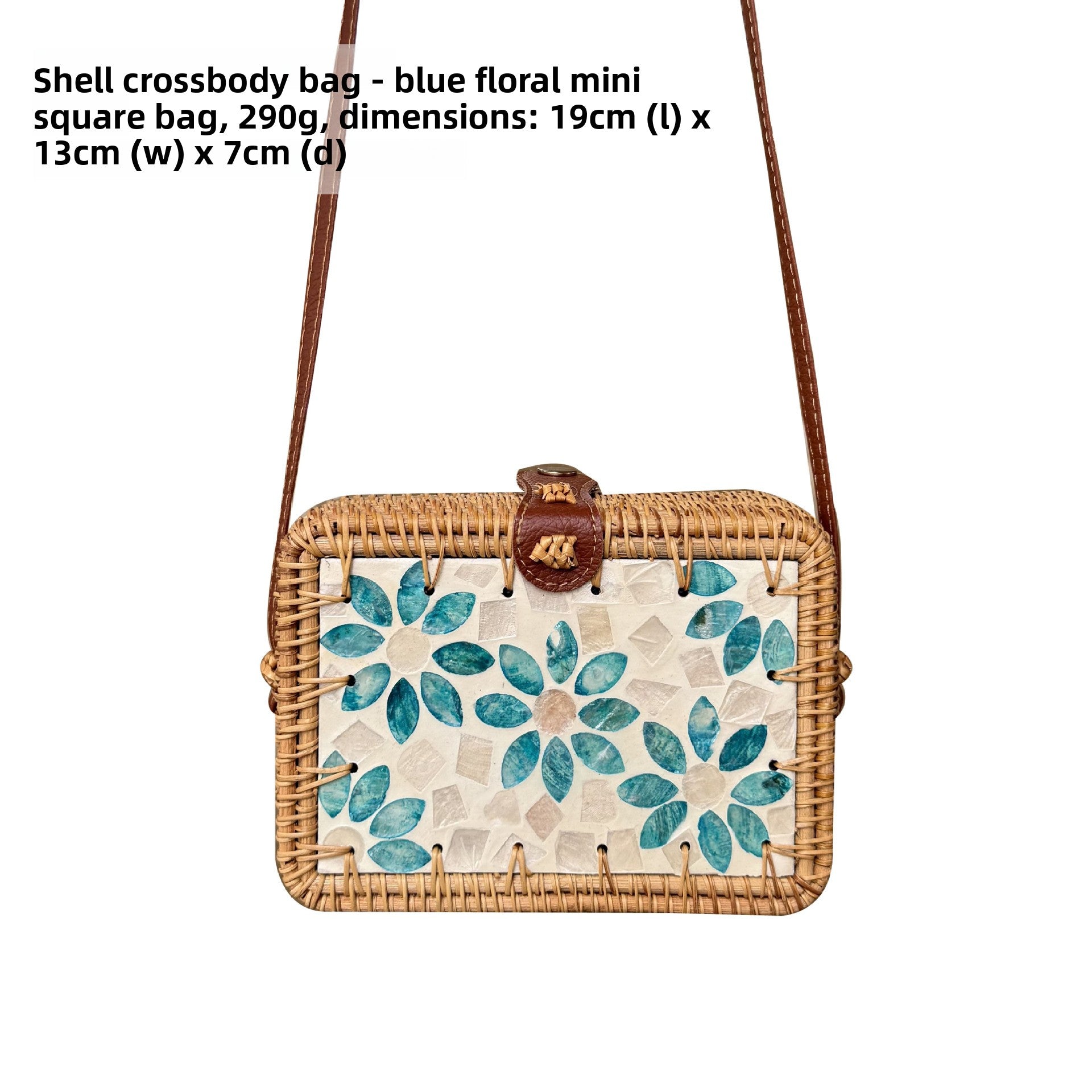 Vintage rattan crossbody bag