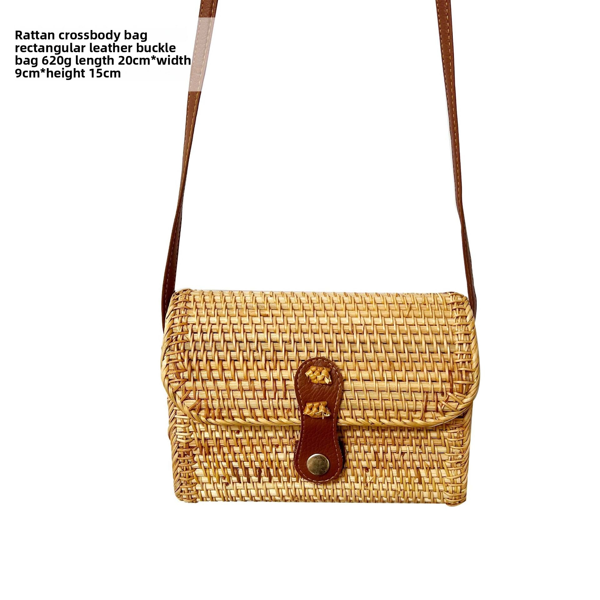 Vintage rattan crossbody bag
