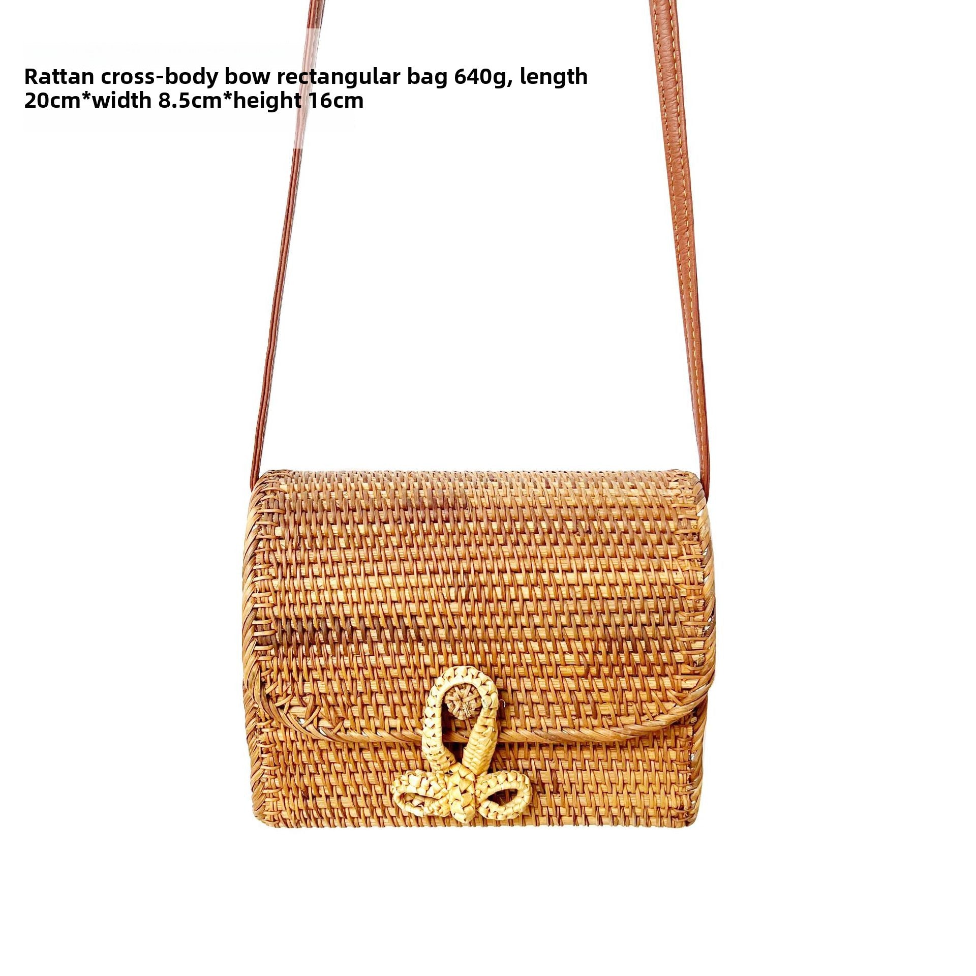 Vintage rattan crossbody bag