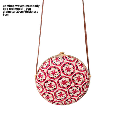 Vintage rattan crossbody bag
