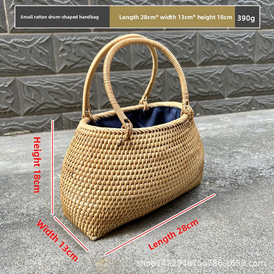 Vintage rattan crossbody bag