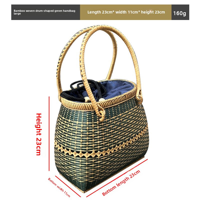 Vintage rattan crossbody bag
