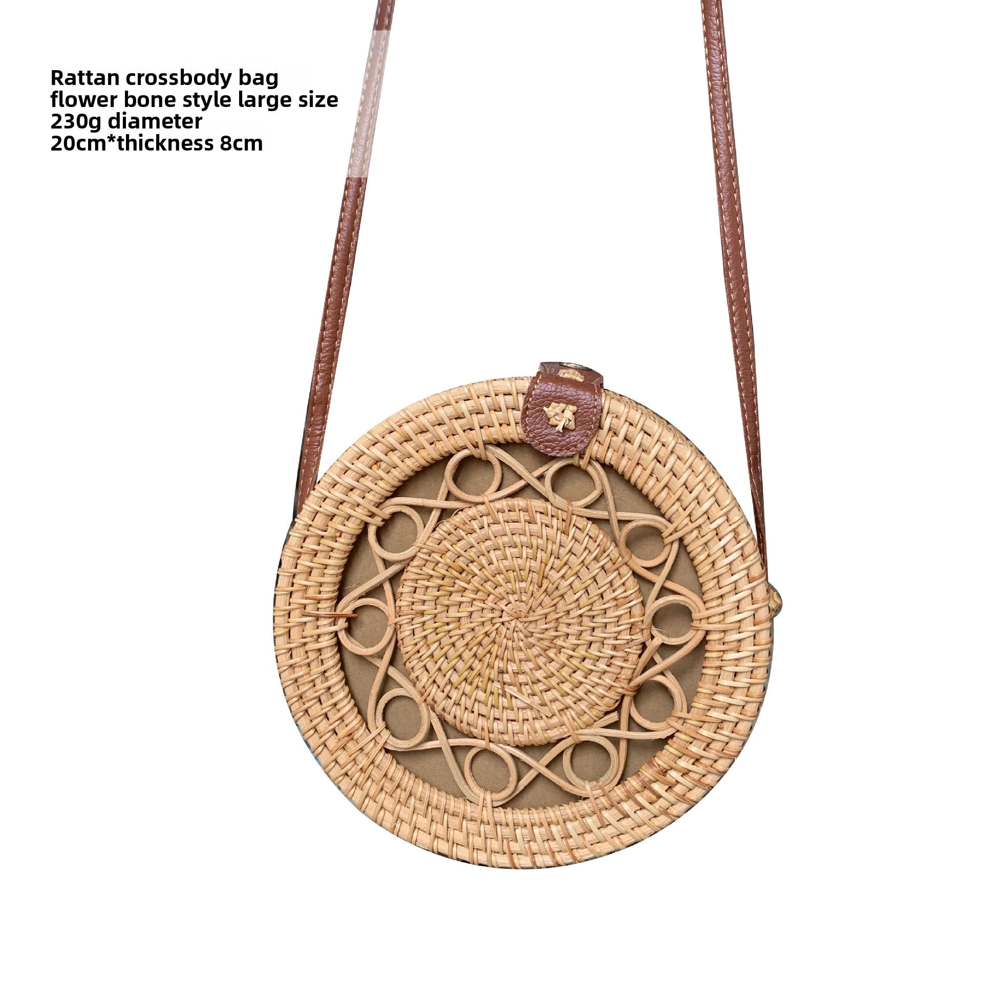 Vintage rattan crossbody bag