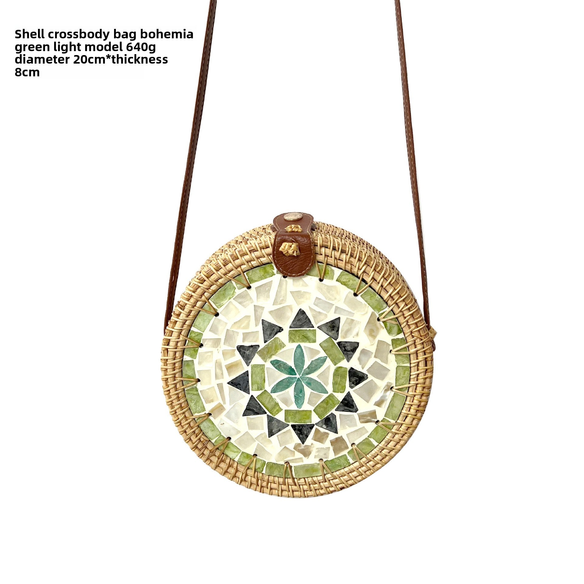 Vintage rattan crossbody bag