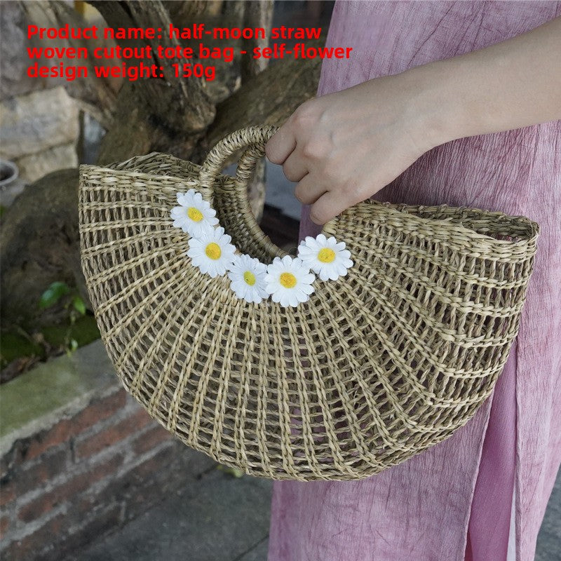 Vintage rattan crossbody bag