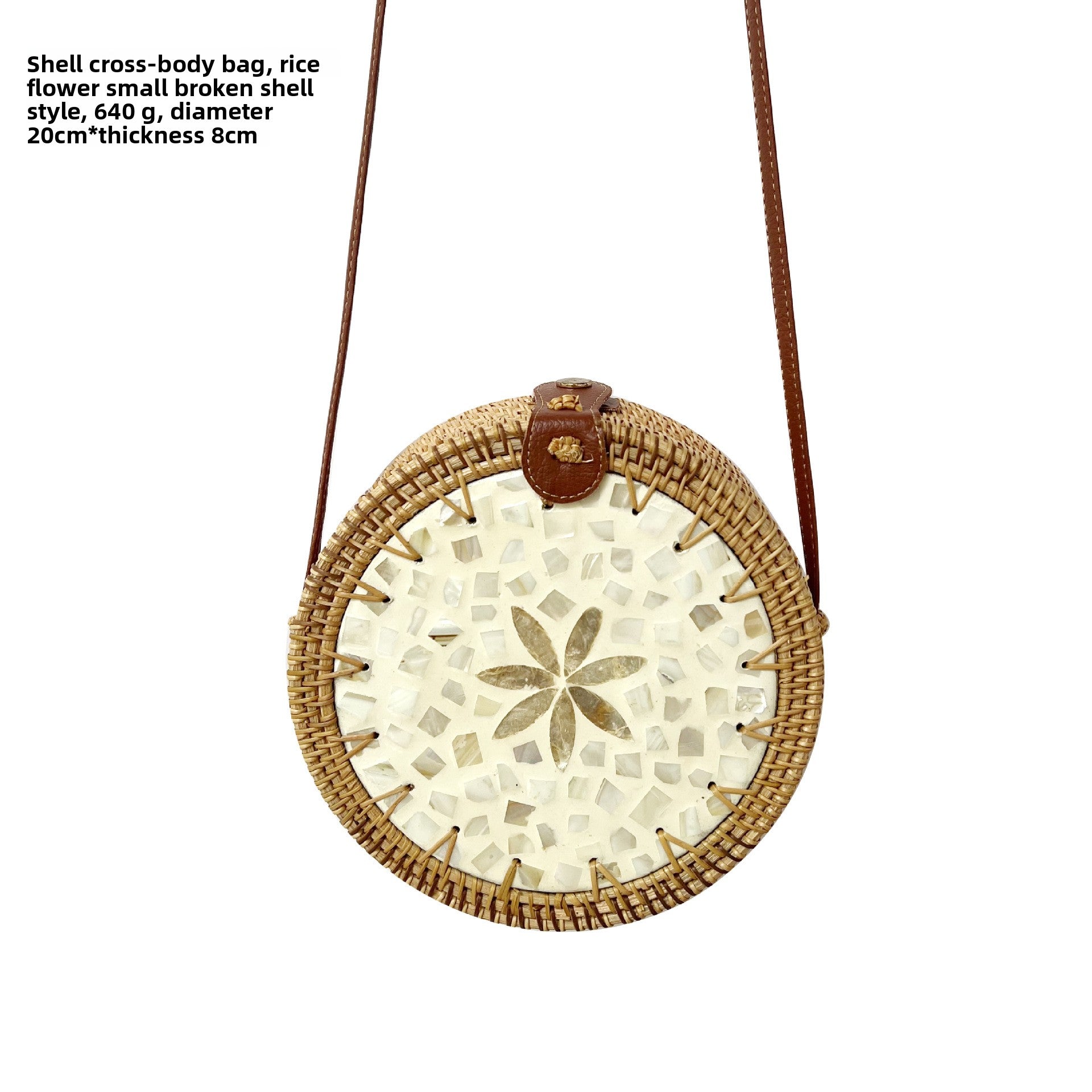 Vintage rattan crossbody bag