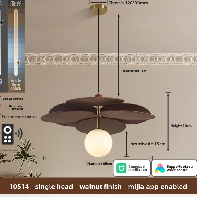 Vintage Rattan Pendant Light for Dining and Bedroom