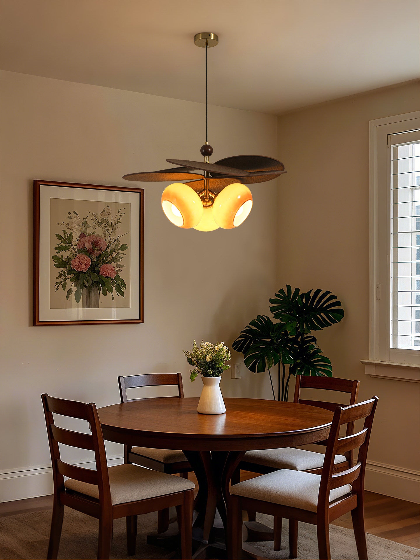 Vintage Rattan Pendant Light for Dining and Bedroom