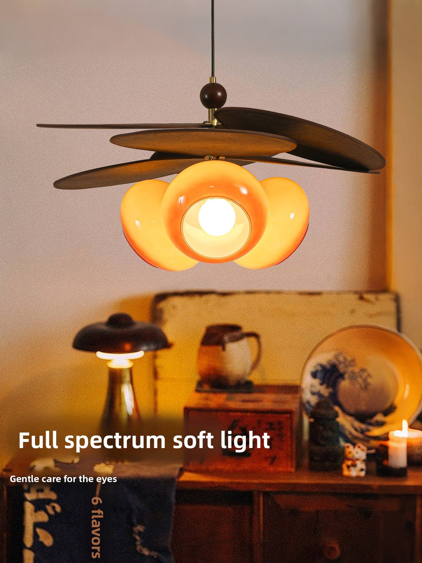 Vintage Rattan Pendant Light for Dining and Bedroom