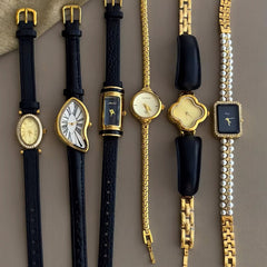 M25069 Black Leather Gold