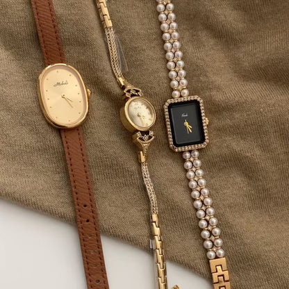 Vintage Retro Women Watch with Irregular Dial