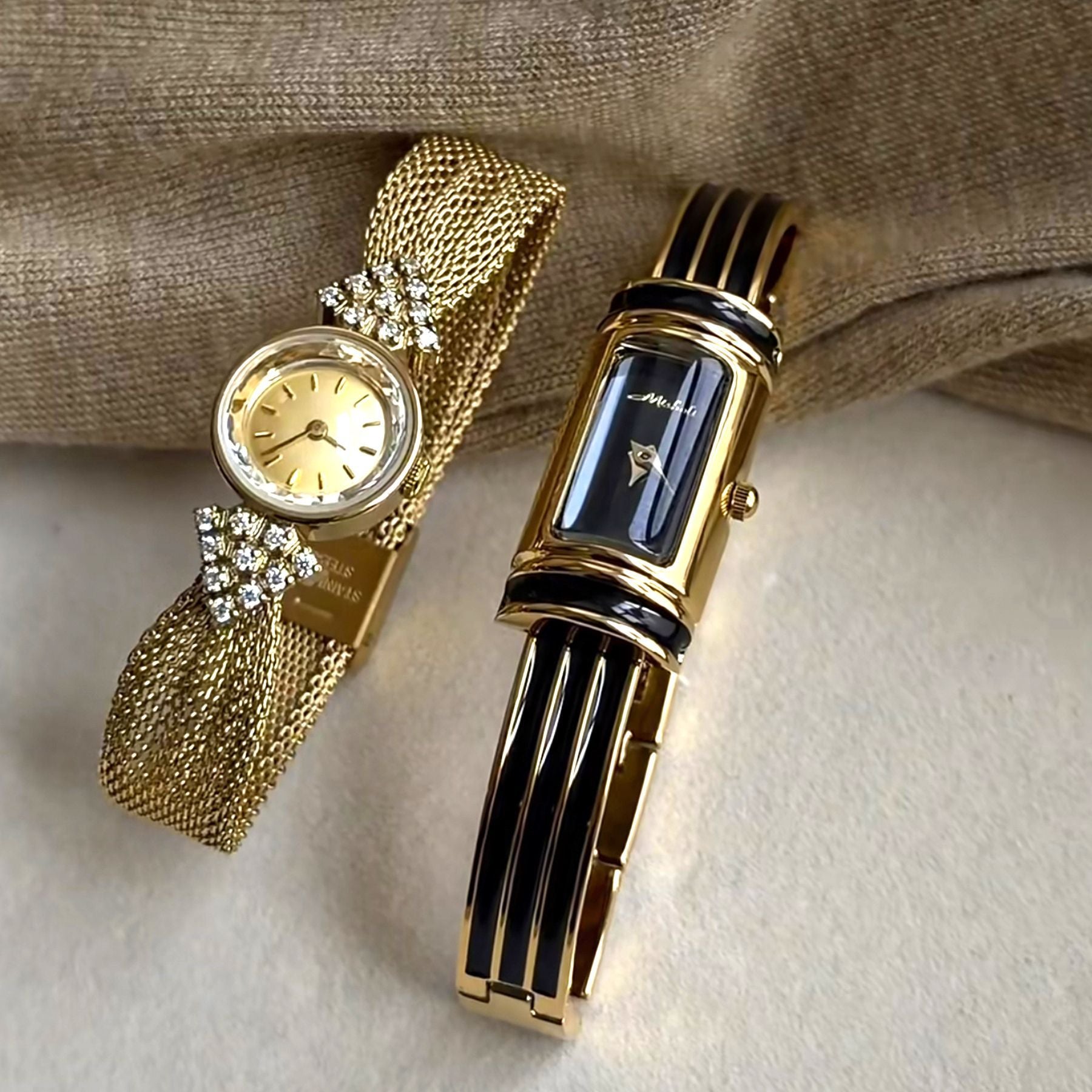 Vintage Retro Women Watch with Irregular Dial