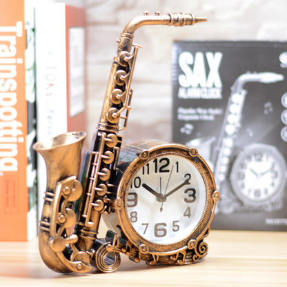 Vintage Saxophone Shaped Alarm Clock