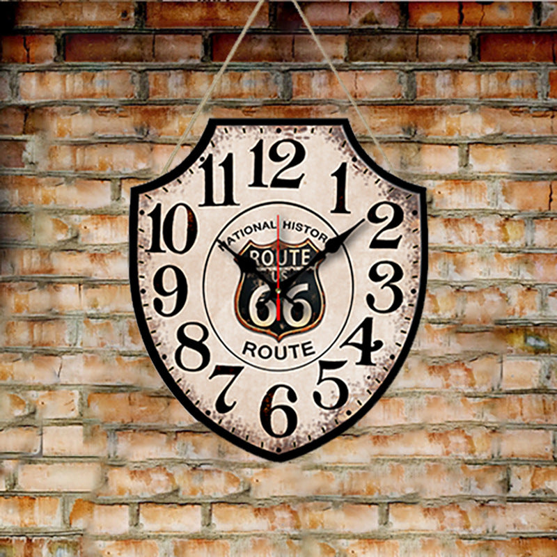 Vintage Shield Wall Clock Quartz Battery Operated