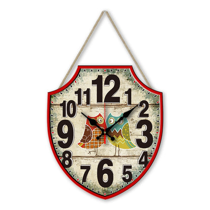 Vintage Shield Wall Clock Quartz Battery Operated