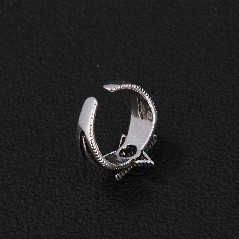 Vintage Silver Star Open Adjustable Ring